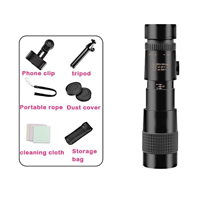 kaufsy | 4K 10-300X40mm Super Tele-Objektiv Zoom Monokular-Teleskop