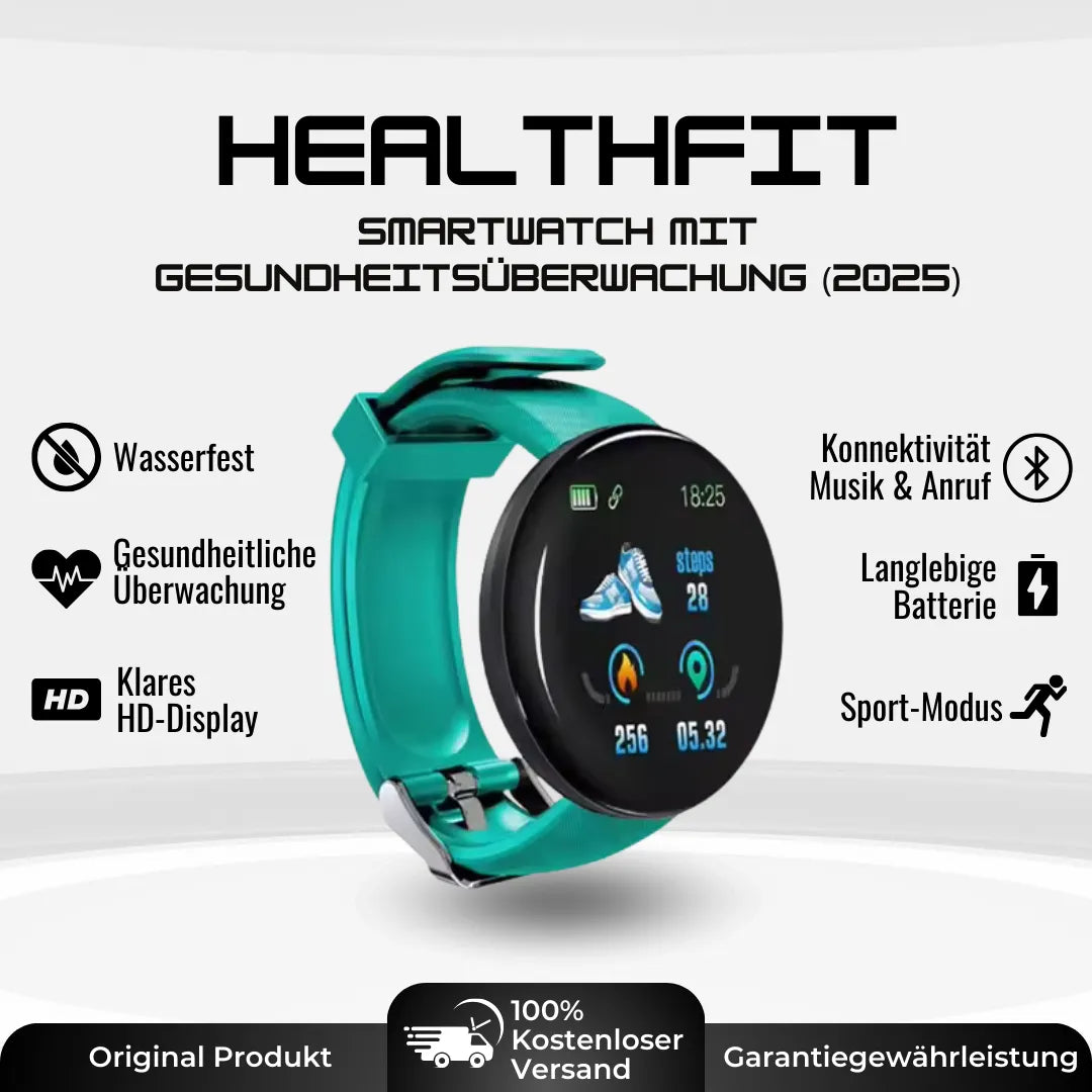 HealthFit - Gesundheits u.-Fitness-Smartwatch (2025)