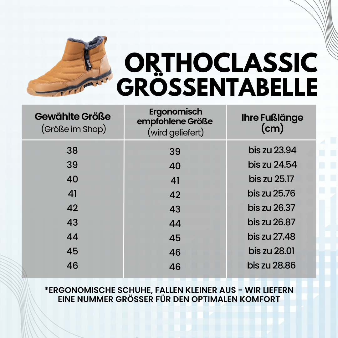 OrthoClassic - ergonomischer, wasserdichter und schmerzlindernder Komfortschuh für Herbst und Winter