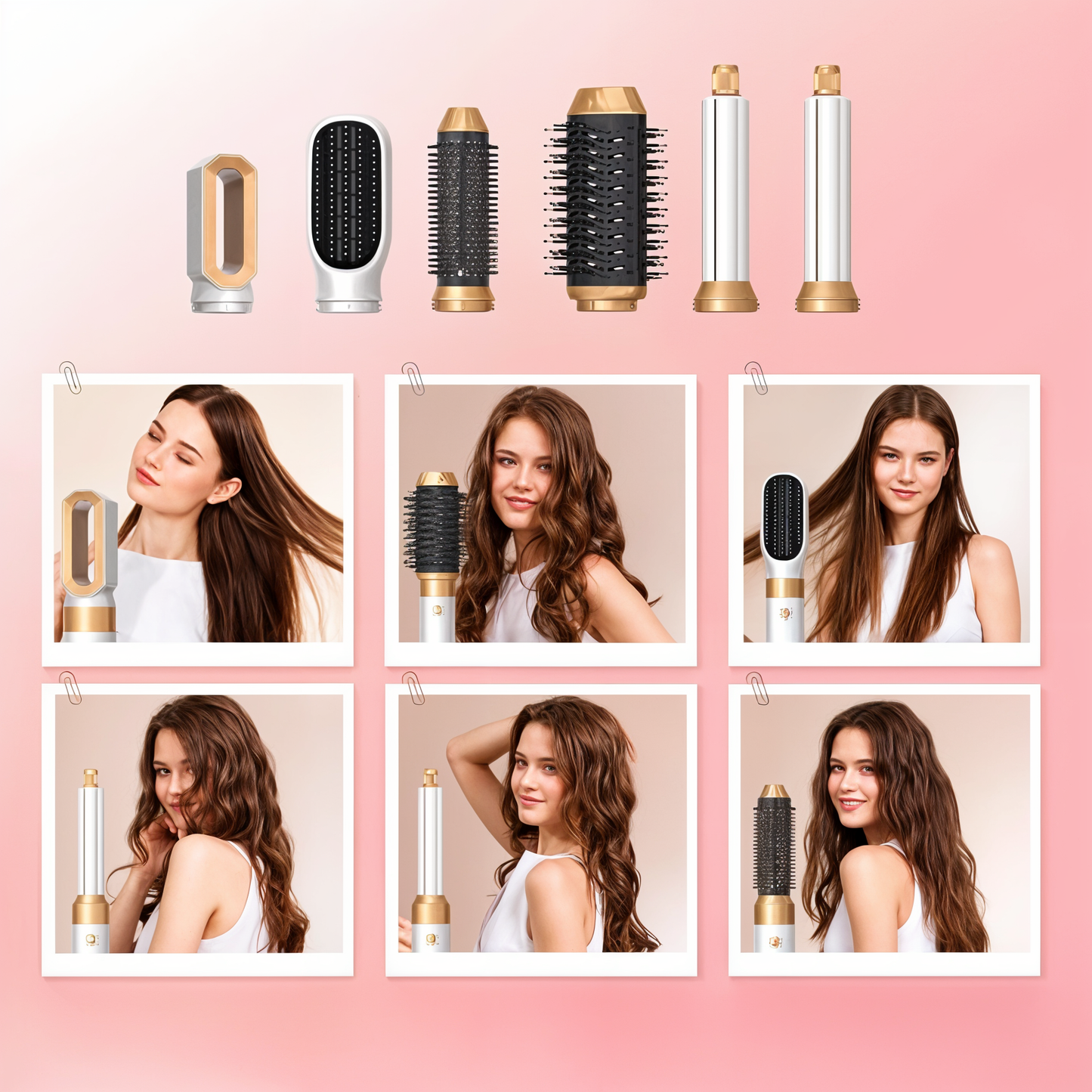 Lustra – 5-in-1 Haartrockner mit Styling-Aufsätzen – Ionen-Technologie