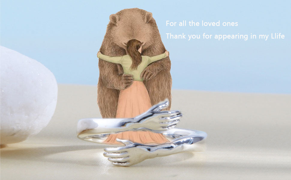 Sterling Silber Hug Ring