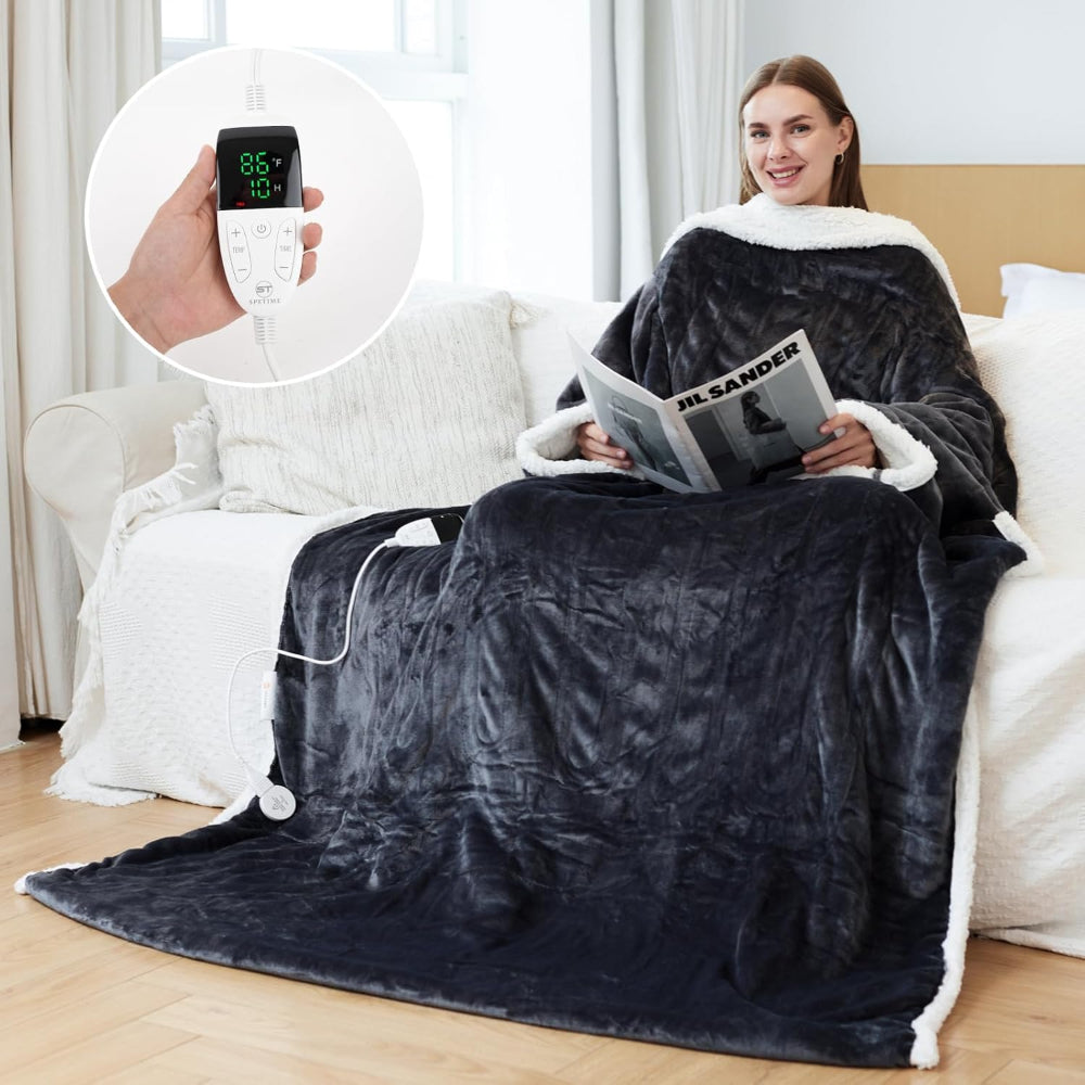 Elektrische Decke, beheizbarer Wearable Throw mit Temperaturkontrolle