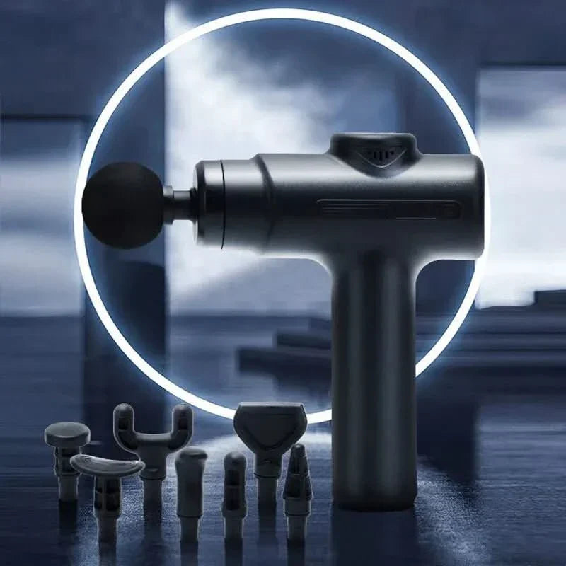 kaufsy | Elektrische Massagegun mit 8 Aufsätzen für Tiefengewebemassage