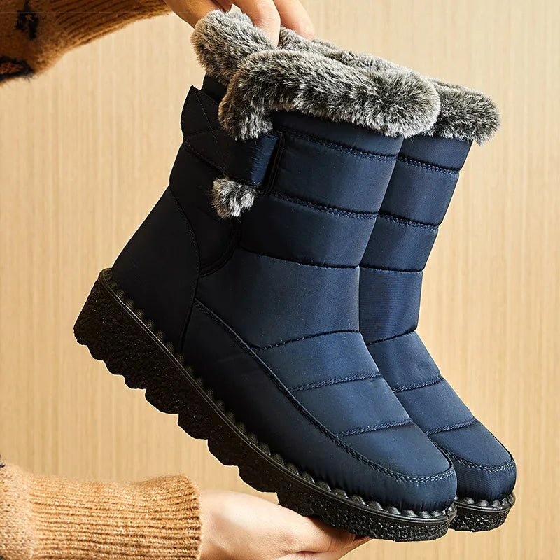 Fionara – Damen Winterstiefel wasserdicht mit Pelzfutter, knöchelhoch
