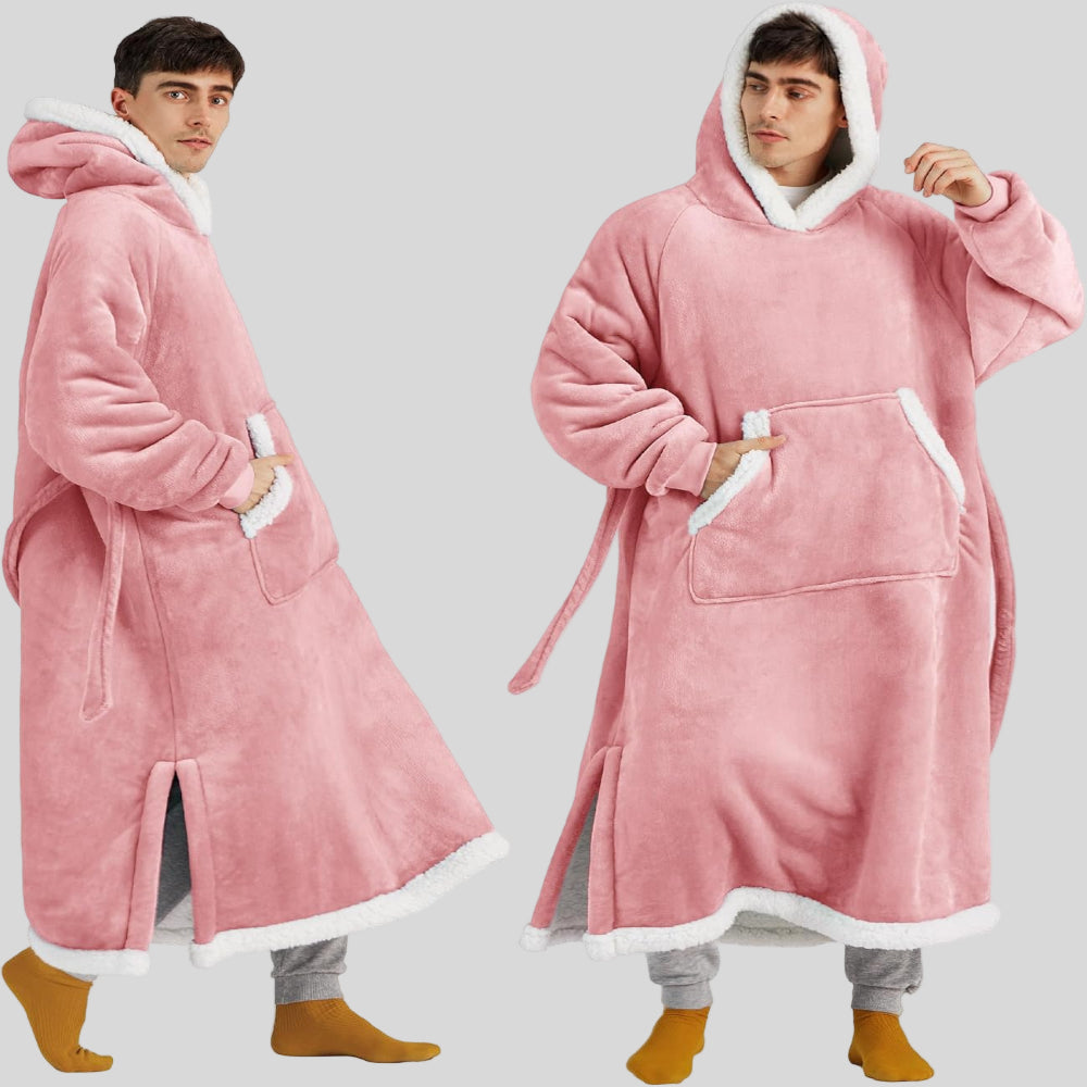 Unisex Oversized Hoodie-Decke, Kapuze, lange Ärmel, gemütlich