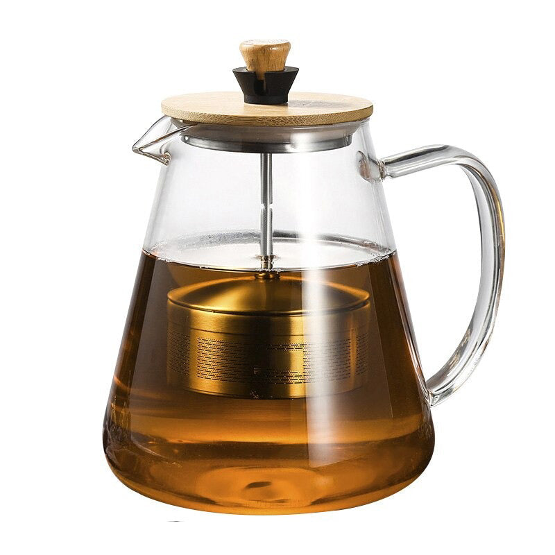 kaufsy | Edelstahl-Teesieb Glas Teekanne Klarer Filtertopf Hitzebeständiger Kochend Wasserkocher