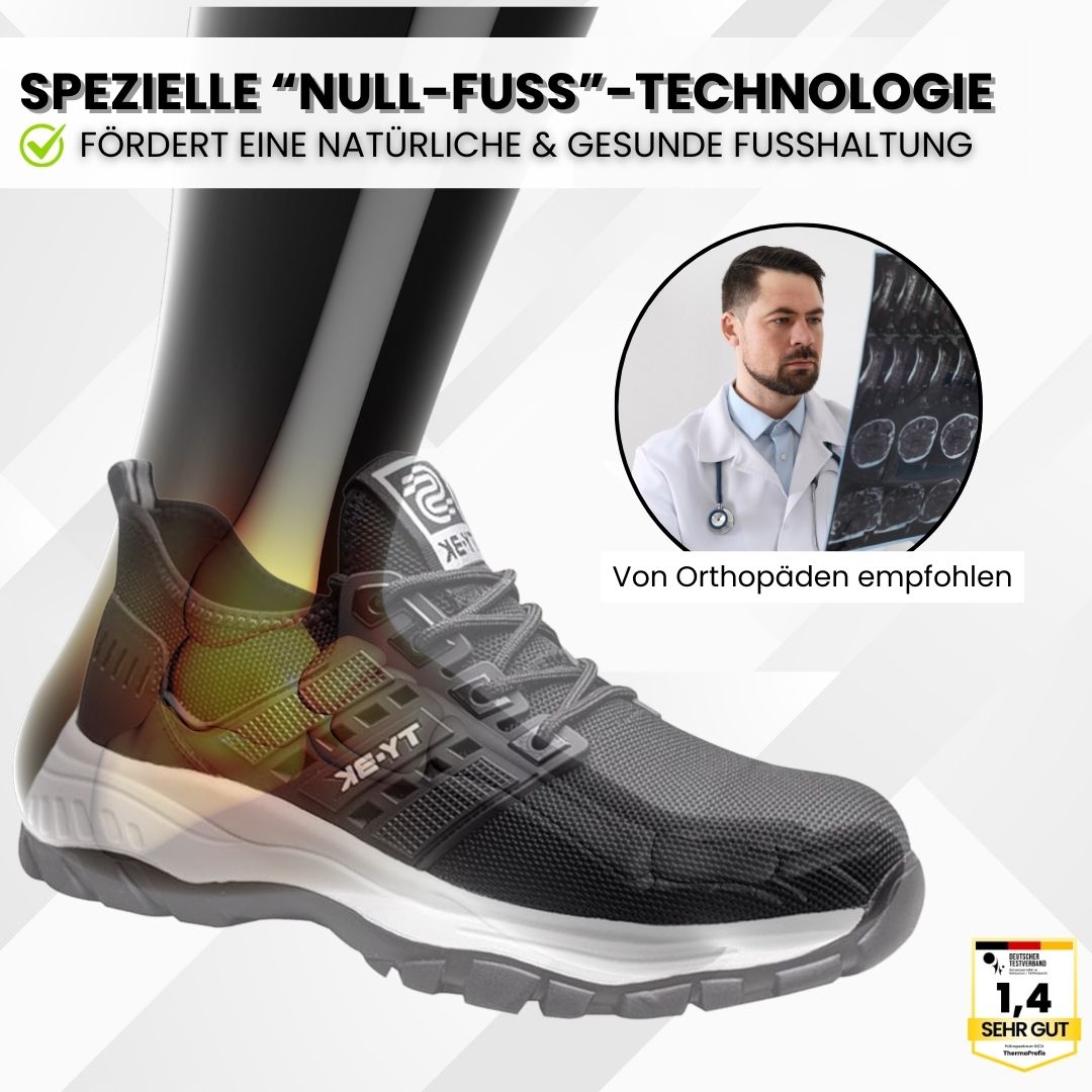 OrthoSafe - ergonomischer und schmerzlindernder Sicherheitsschuh - Zertifiziert nach EN ISO 20345