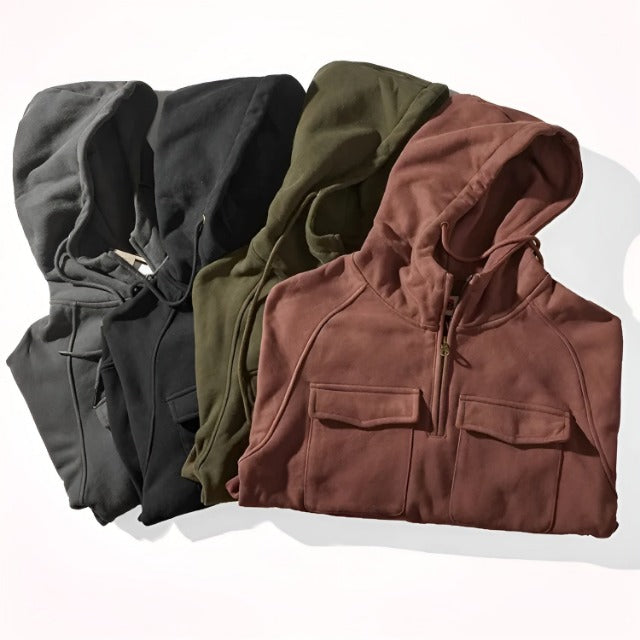 Nordberg – Herren Winter Hoodie mit Fleecefutter und Kapuze
