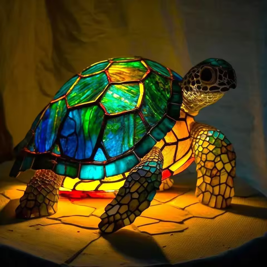 LeuchtSchildkröte - handgefertigte Lampe, die Herzen erstrahlen lässt