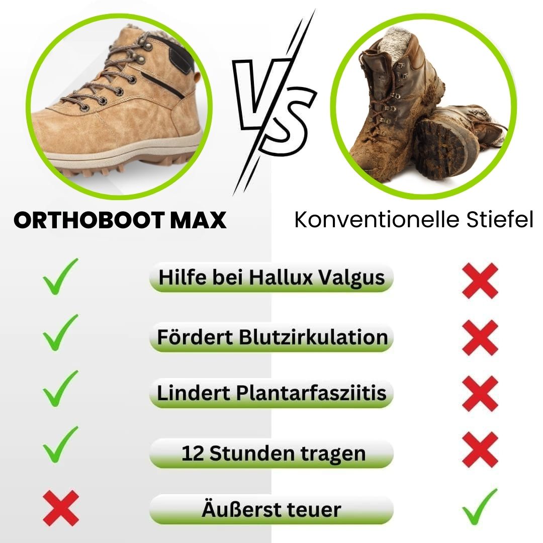 OrthoBoot Max - schmerzlindernde, wasserdichte, isolierte Stiefel für Herbst und Winter