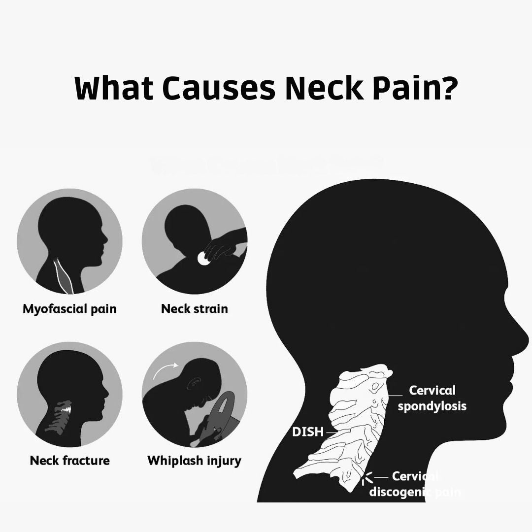 kaufsy | Nackenstrecker zur Schmerzlinderung - Verstellbares zervikales Traktionsgerät Ideal bei Nackenspannung und Unbehagen