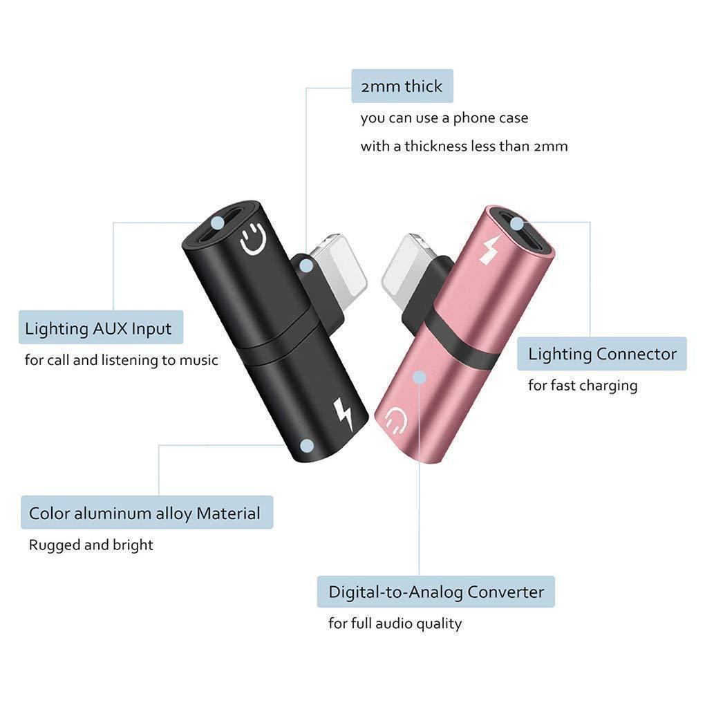 kaufsy | 4 in 1 Earphone Lightning Adapter für iPhone ( 2PCS )