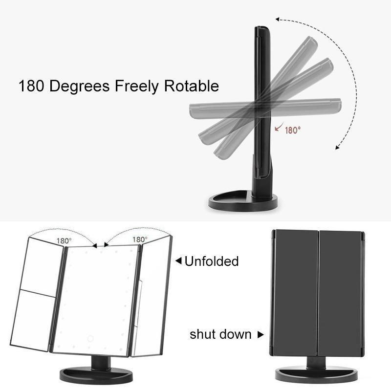 kaufsy | Beleuchteter Schminkspiegel, 24LED