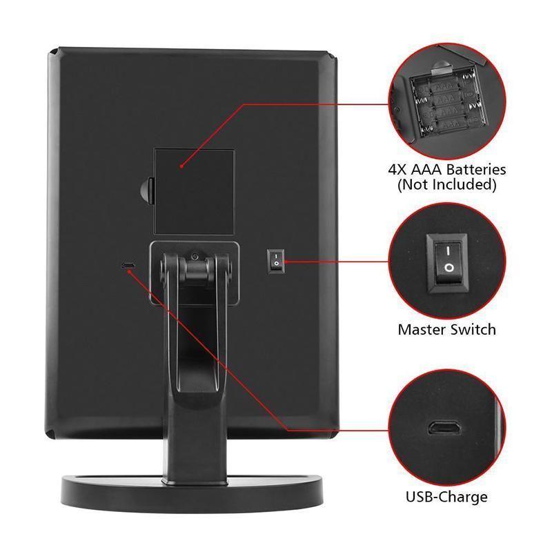 kaufsy | Beleuchteter Schminkspiegel, 24LED