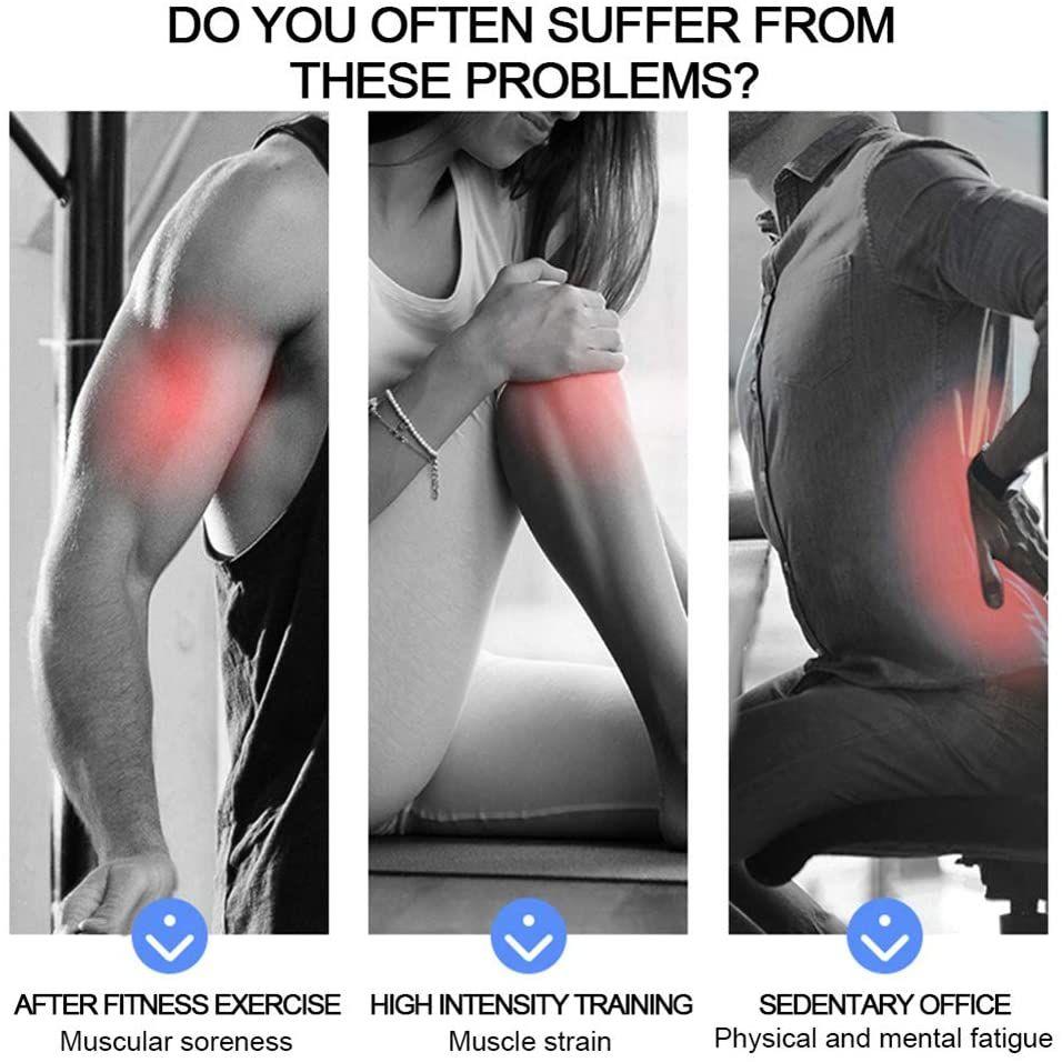 kaufsy | Tiefengewebemassagegerät, Muskelmasseur mit 4 Massageköpfen