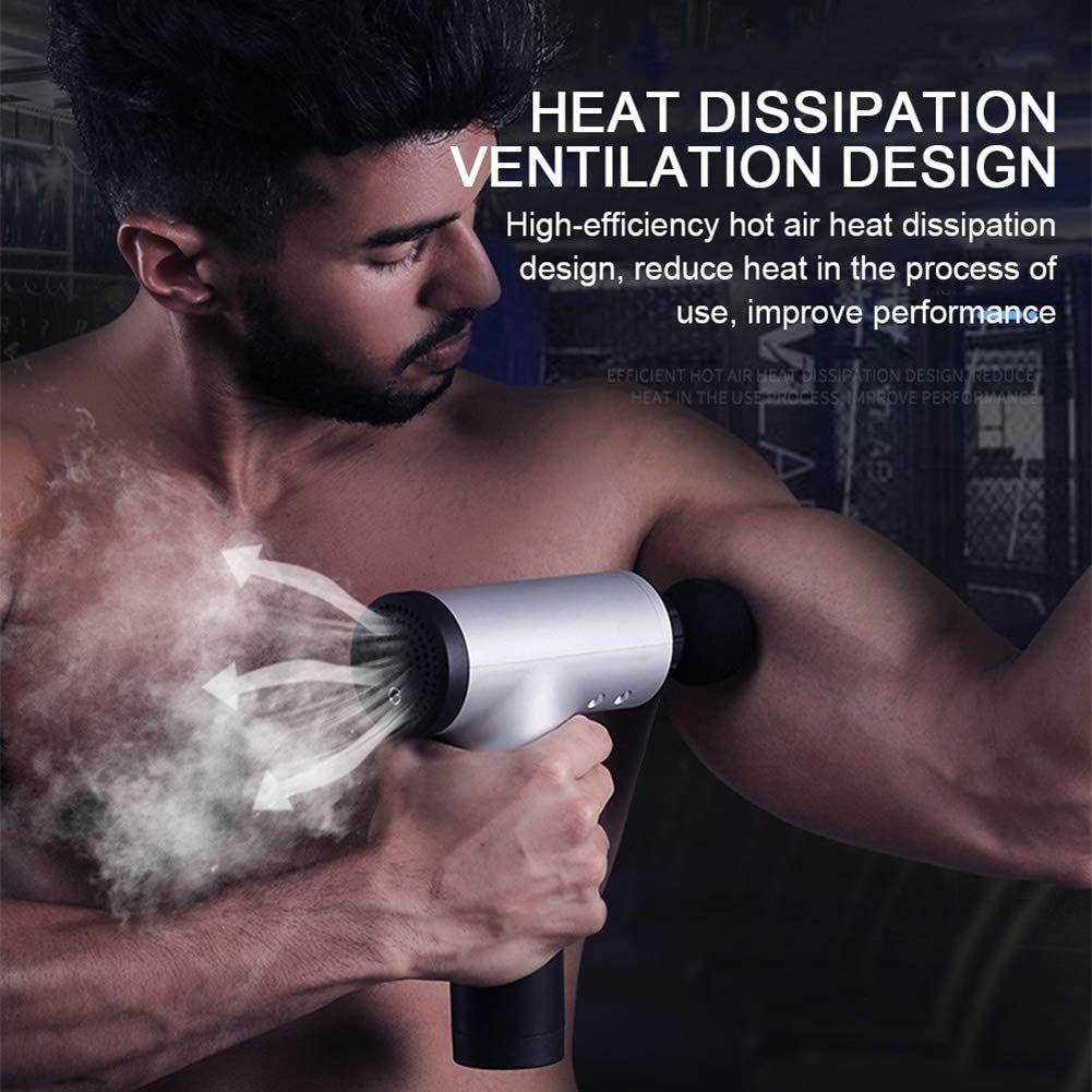 kaufsy | Tiefengewebemassagegerät, Muskelmasseur mit 4 Massageköpfen