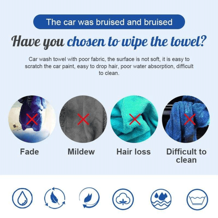 kaufsy | Doppelseitiges saugfähiges Mikrofaser-Tuch