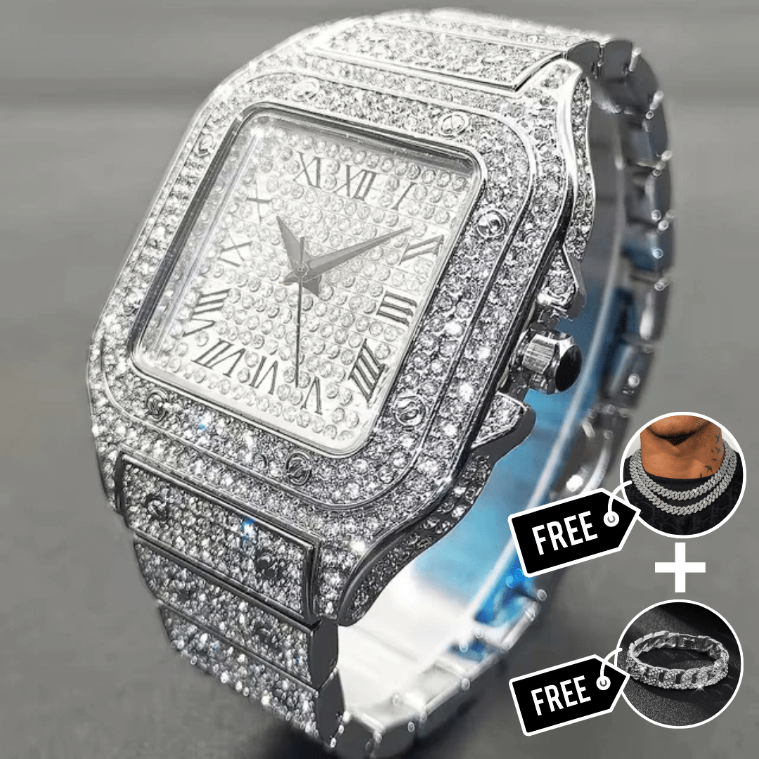 VVS Diamantbesetzte Santos Uhr – Hochwertige Luxus-Armbanduhr