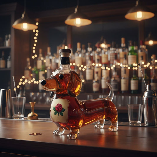 Handgefertigte Flasche aus Glas in Hundeform – Hundeliebhaber lieben sie