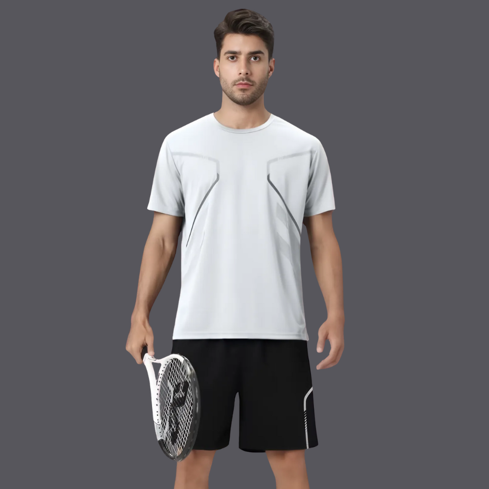 Herren Sportoutfit, atmungsaktives T-Shirt & flexible Shorts für Training