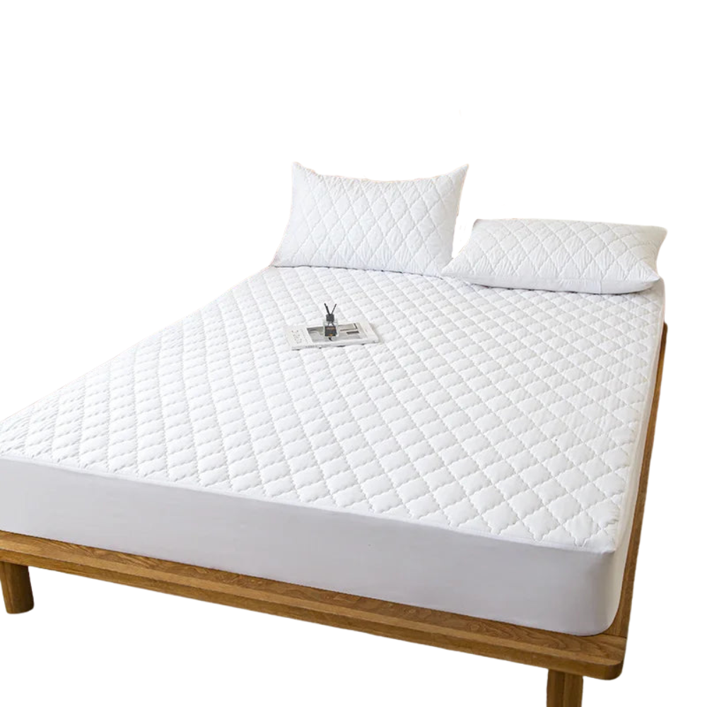 DreamGuard – Wasserdichte Matratzenauflage Grau/Weiß für Einzel & Doppelbetten