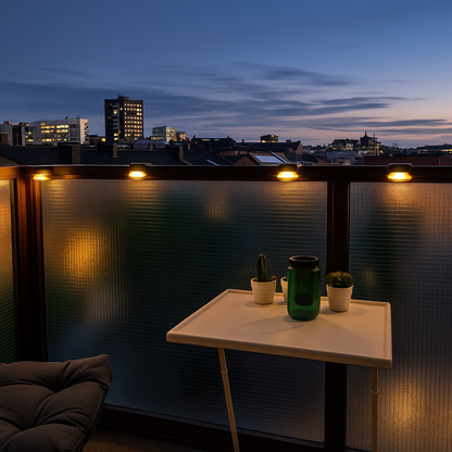 Warmweiße LED Solar-Stufenlichter, wasserdicht, Garten & Terrasse