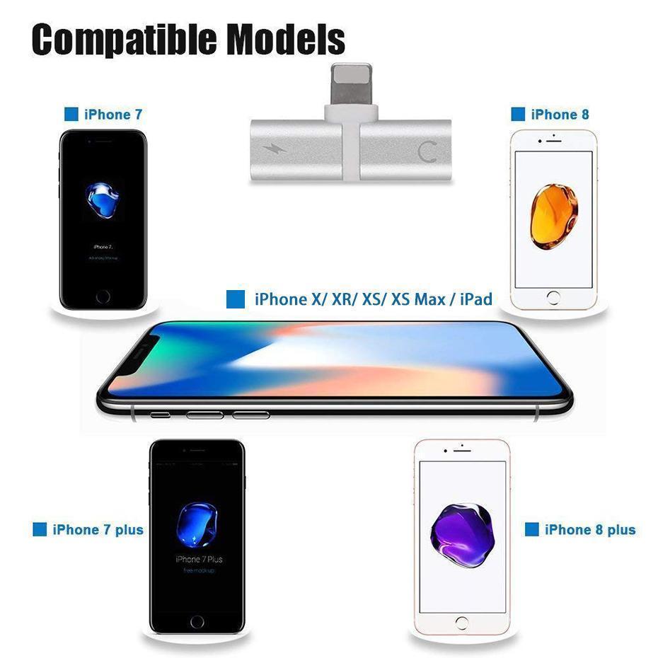 kaufsy | 4 in 1 Earphone Lightning Adapter für iPhone ( 2PCS )