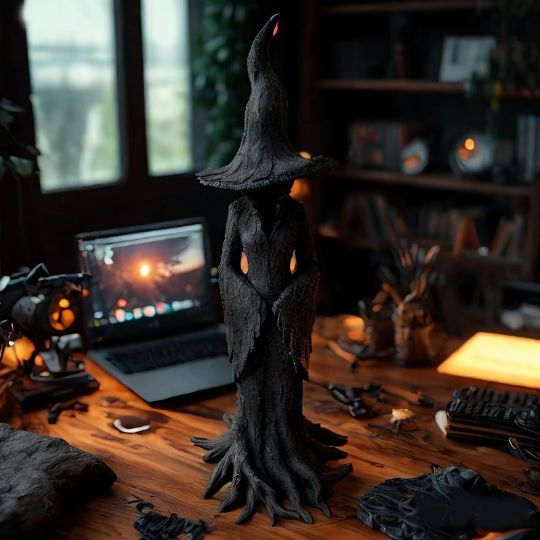 SchattenHexe Statue - Die Schweigende Wächterin