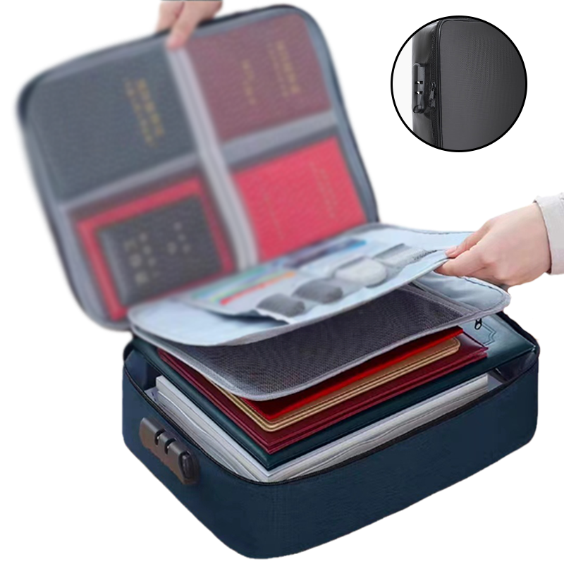 kaufsy | Wasserfest und feuerfest verschließbare Dokumenten-Aufbewahrungstasche