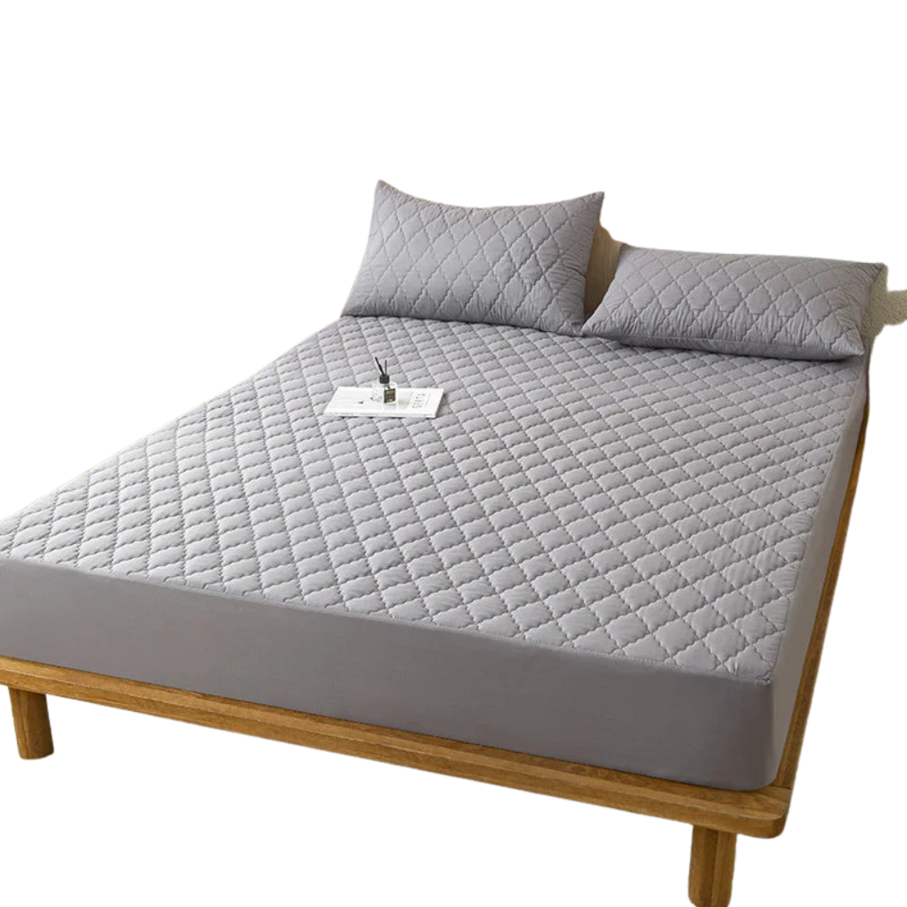 DreamGuard – Wasserdichte Matratzenauflage Grau/Weiß für Einzel & Doppelbetten