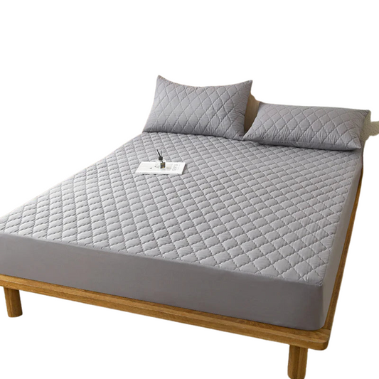 DreamGuard – Wasserdichte Matratzenauflage Grau/Weiß für Einzel & Doppelbetten