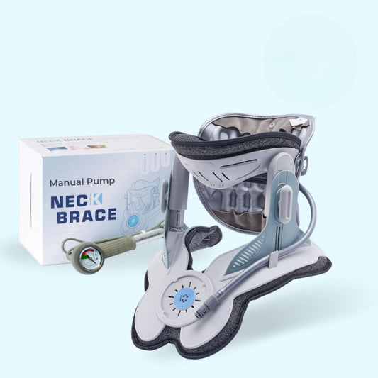 kaufsy | Nackenstrecker zur Schmerzlinderung - Verstellbares zervikales Traktionsgerät Ideal bei Nackenspannung und Unbehagen