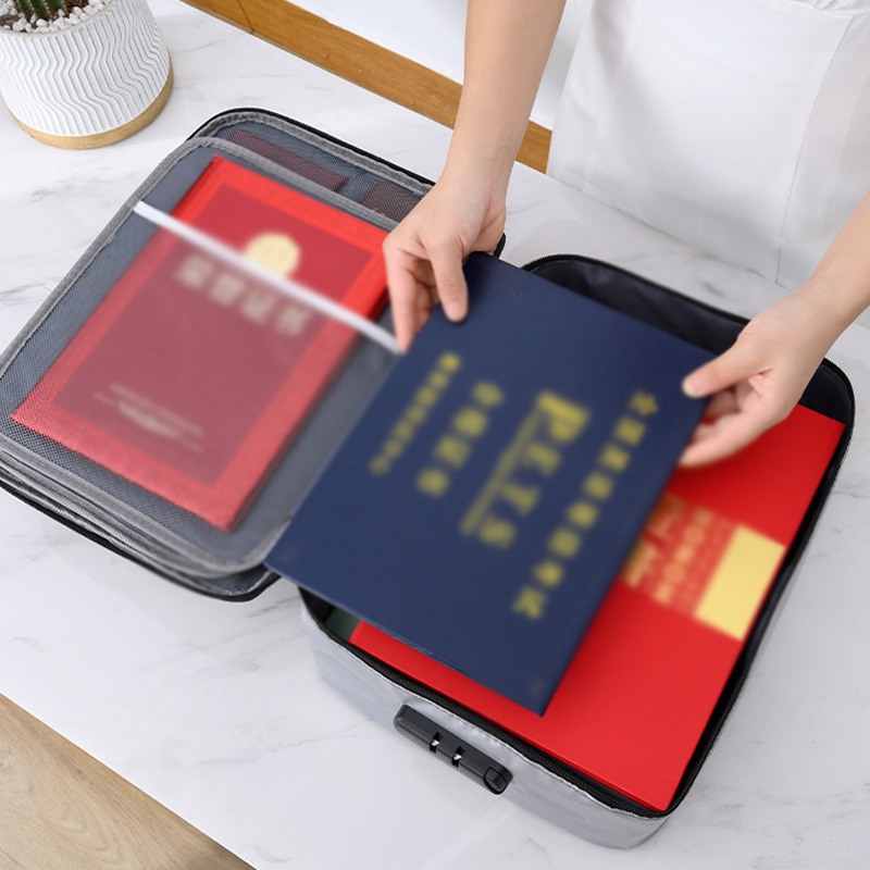 kaufsy | Wasserfest und feuerfest verschließbare Dokumenten-Aufbewahrungstasche