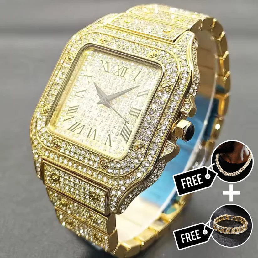 VVS Diamantbesetzte Santos Uhr – Hochwertige Luxus-Armbanduhr