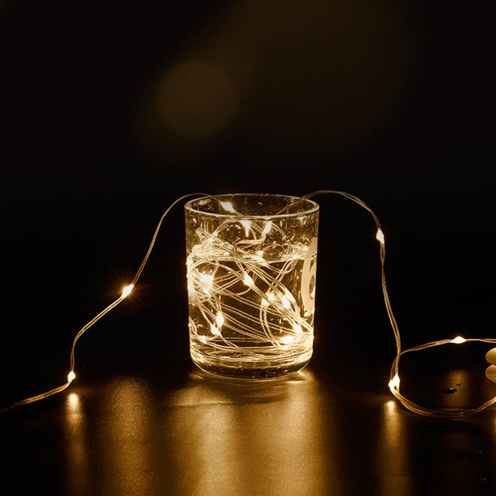 2-in-1 LED Camping-Lampe & Lichterkette, USB wiederaufladbar, Outdoor