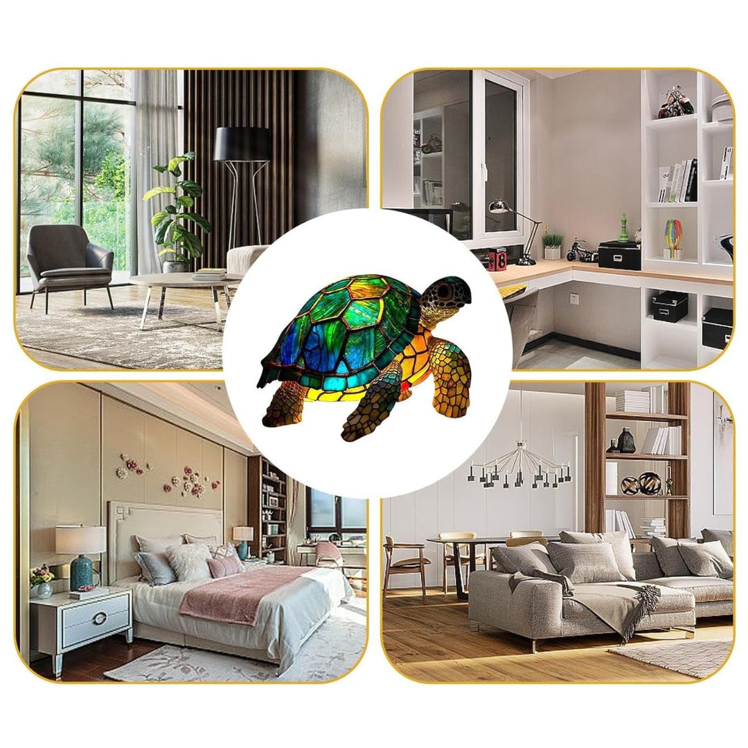 LeuchtSchildkröte - handgefertigte Lampe, die Herzen erstrahlen lässt