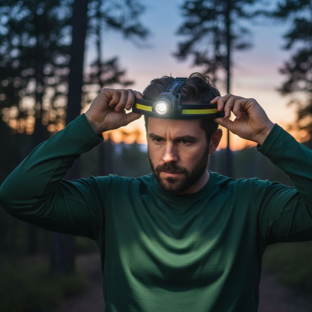 Profi Stirnlampe 1000 Lumen inkl. Rotlichtmodi