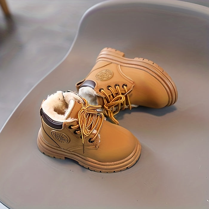 kaufsy | Wasserfeste Fleece-Winterstiefel für Jungen – Mit Warmfutter & Profilsohle