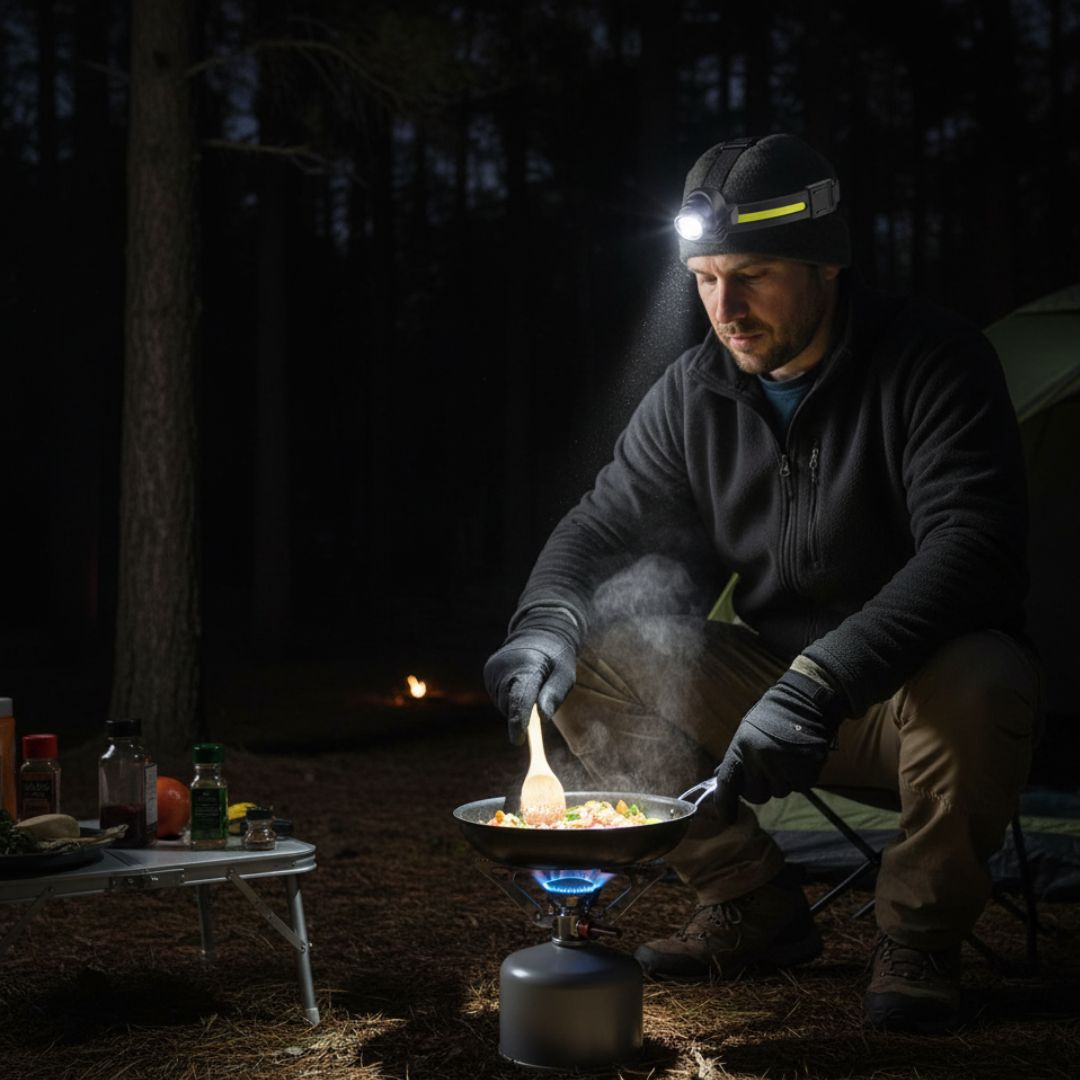 Profi Stirnlampe 1000 Lumen inkl. Rotlichtmodi
