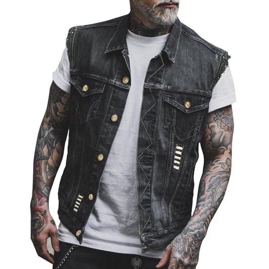 Stylische Denim Weste für Herren