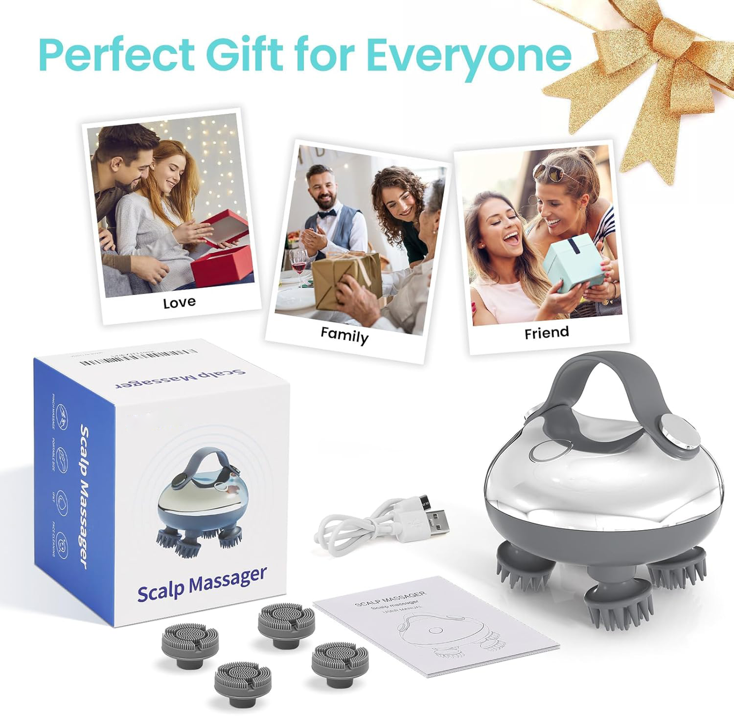 kaufsy | Tragbarer elektrischer Kopfhaut-Massager