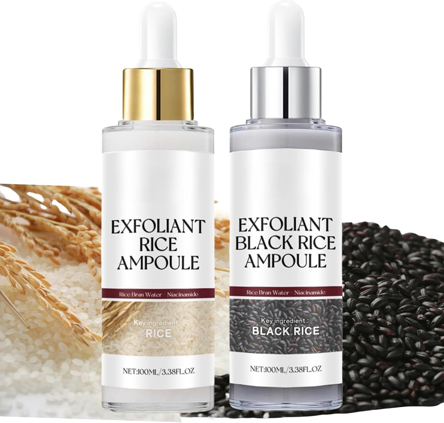 Aufhellendes Reisserum für Gesicht, Tagespflege mit Reisextrakt & Hyaluron