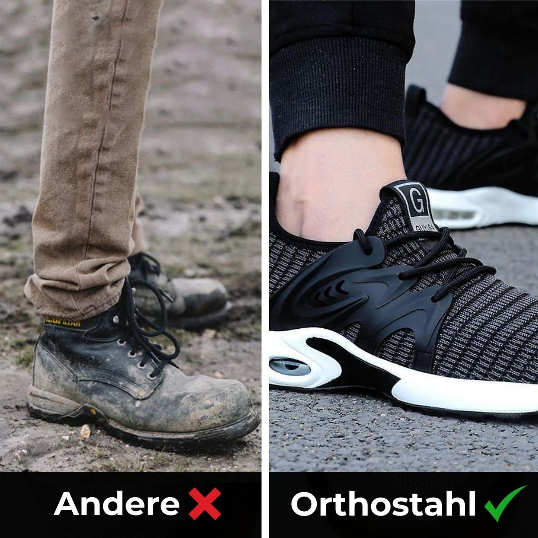 Orthostahl - ergonomischer und schmerzlindernder Sicherheitsschuh - Zertifiziert nach EN ISO 20345