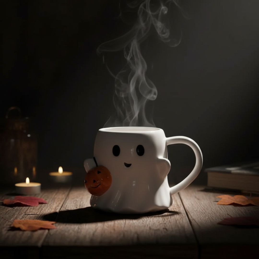 Kürbisgeist Tasse - Süßer Geist mit Kürbis - perfekt für Halloween