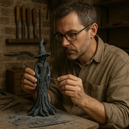 SchattenHexe Statue - Die Schweigende Wächterin