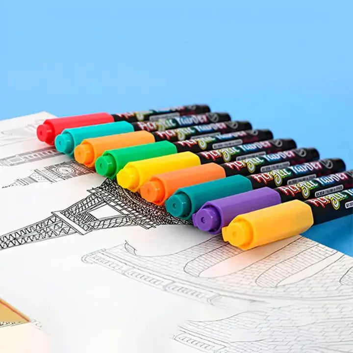 kaufsy | Acrylmarker-Set (12 Farben) – Wasserfest für Kunst & DIY