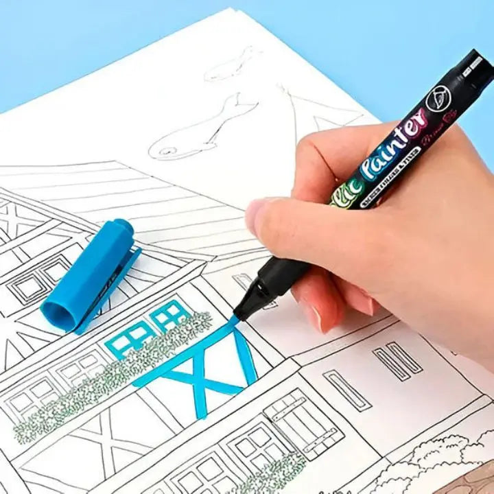 kaufsy | Acrylmarker-Set (12 Farben) – Wasserfest für Kunst & DIY