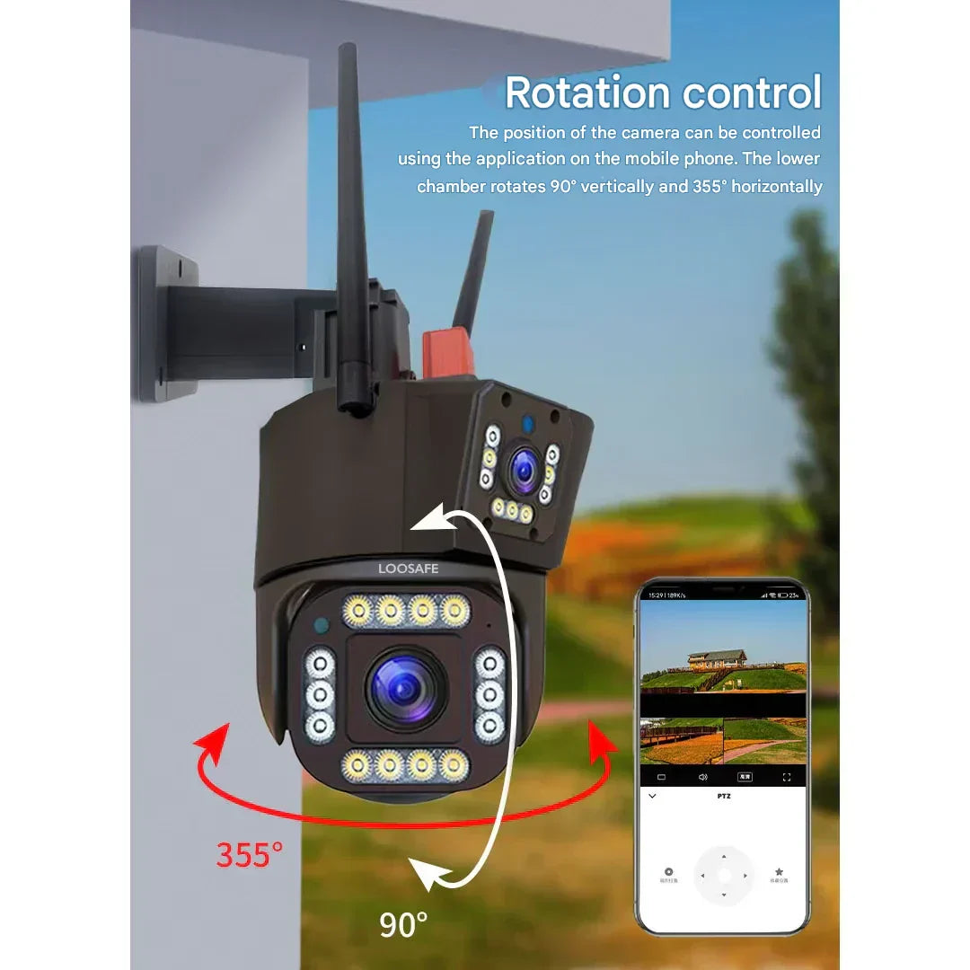 Kabellose 4K Überwachungskamera mit Solarpanel & App – DualGuard Sicherheitskamera für Zuhause & Garten