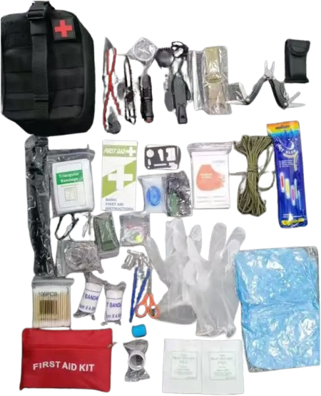 kaufsy | 38-in-1 Erste-Hilfe- und Überlebenstasche - SurvivalAid