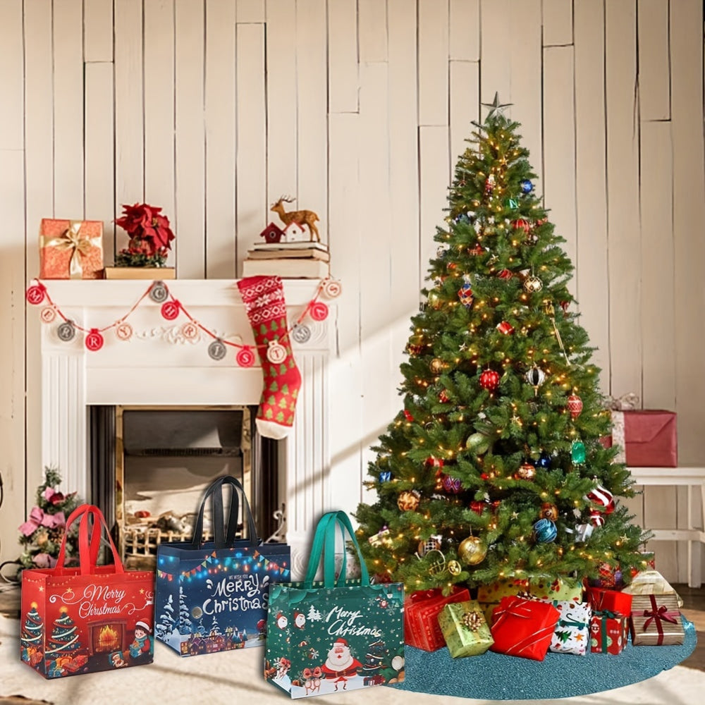 Weihnachtstaschen wiederverwendbar, große Tote für Geschenke